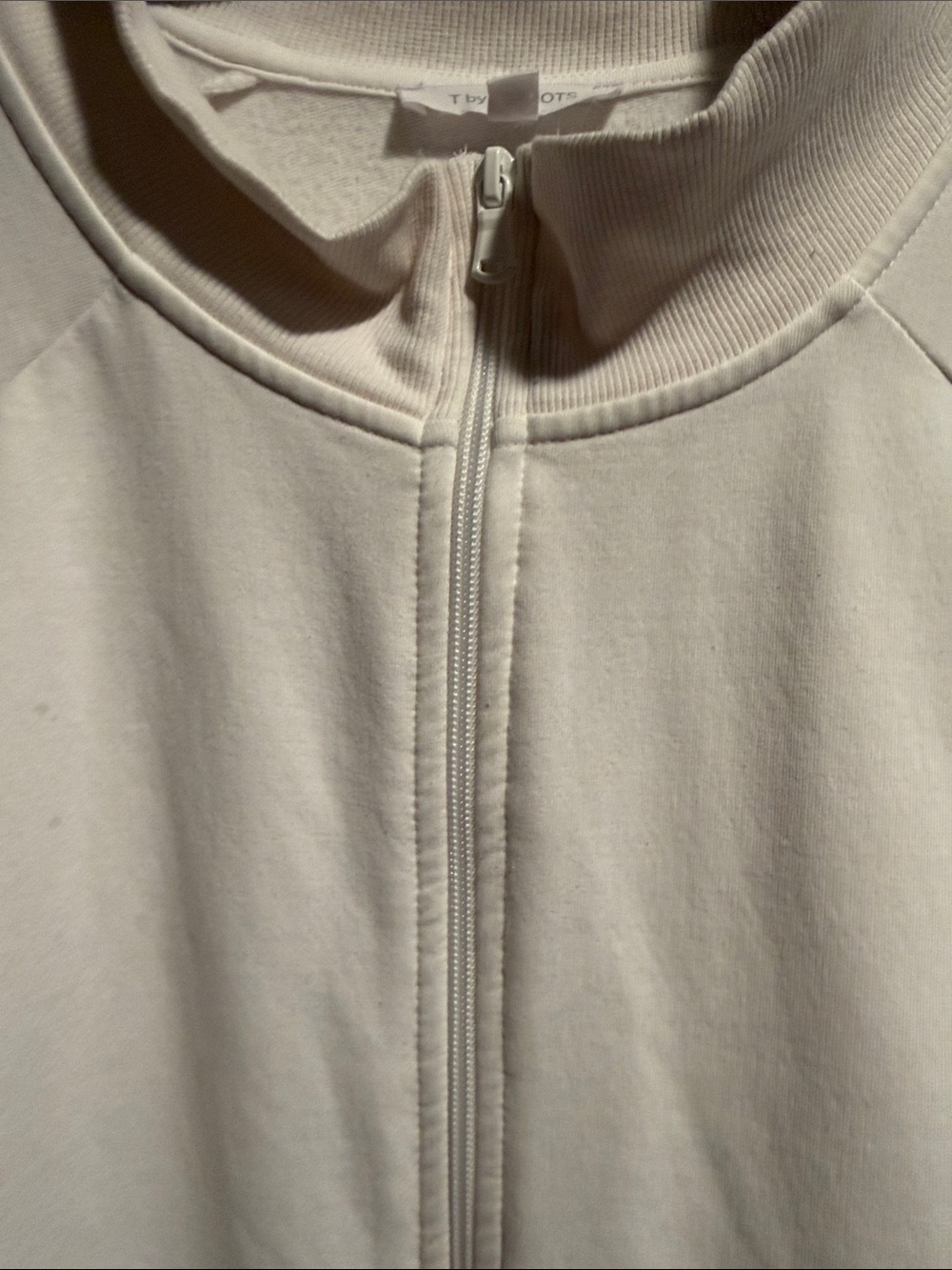 Talbots Cream Full-Zip Jacket - Picture 3 of 10